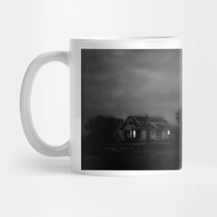 House Around The Bend - Black And White Mug